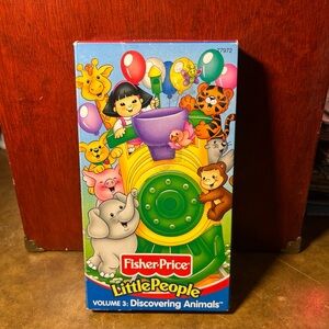 Fisher-Price Little People Discovering Animals VHS with Yellow and Green